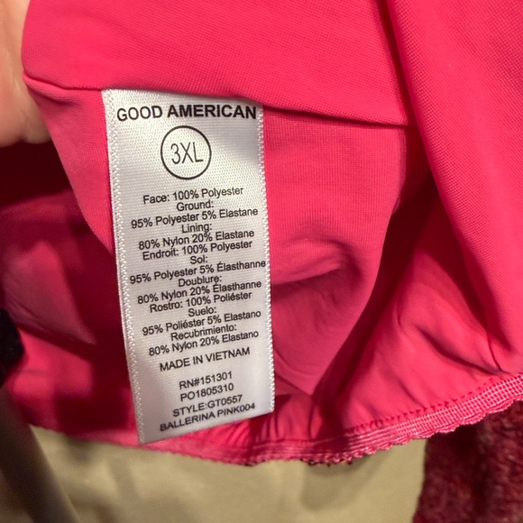 Women’s plus size bright pink sequin Crop jacket size 3x Good American $179 - Picture 7 of 8